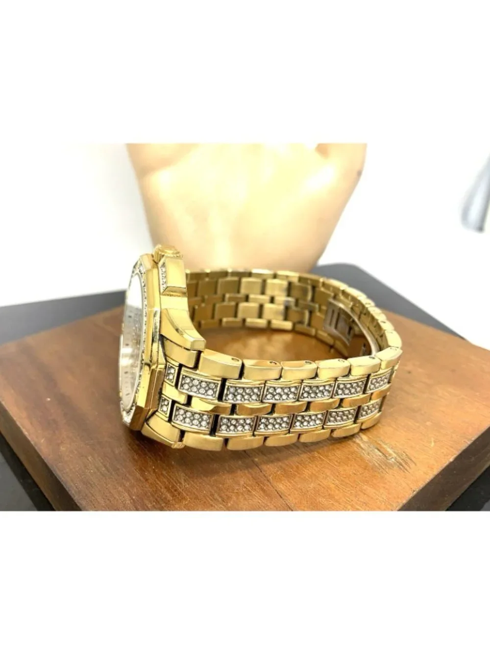 Bulova Men's Watch 98C126 Octava Quartz Gold Stainless Steel Gemmed Dial 42mm